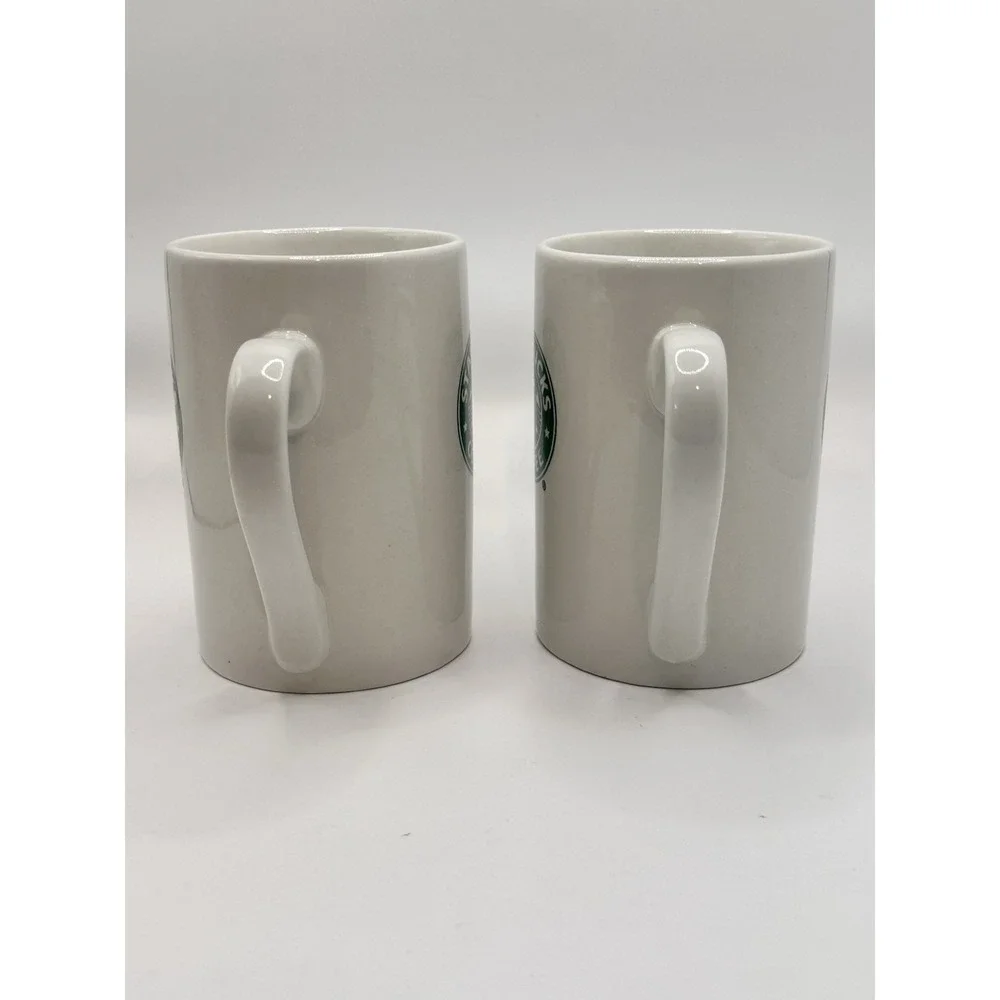 2 Starbucks 10oz‎ 2008 Coffee Tea Mug Tall 4